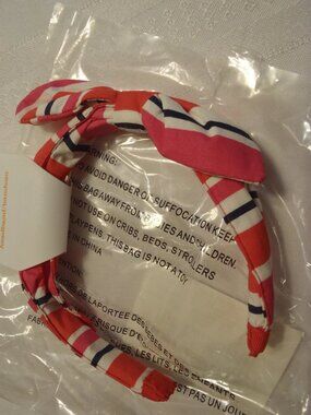 Gymboree Ciao Puppy Striped bow headband NWT